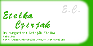 etelka czirjak business card