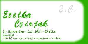 etelka czirjak business card